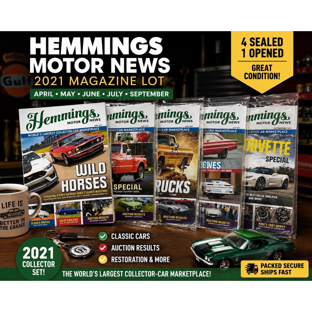Hemmings Motor News 2021 Magazine Lot 5 Issues April May June July‎ September